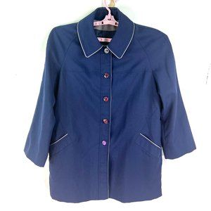 Vintage 60's Windsor Bay ILGWU Jacket Womens Size M Pockets Piping